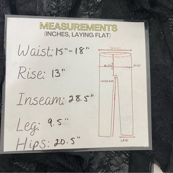 Victoria's Secret M Pants Black Lace Mesh Lightweight Layering Fairycore Grunge - Picture 3 of 10